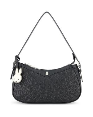 Danielle Nicole Miffy Quilted Pu Shoulder Bag With Charm - Black