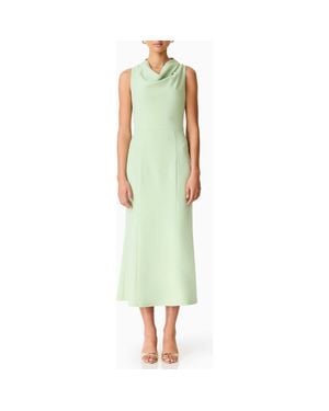 Elliatt Jamie Cowl Neck Crepe Cocktail Dress - Green