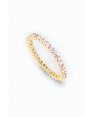 Mint & Lily June Birthstone Eternity Stacking Ring - White