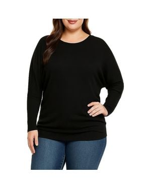 Standards & Practices Batwing Long Sleeve Tunic Top - Black