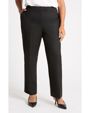 Kasper Washable Claire Straight Leg Pants - Black