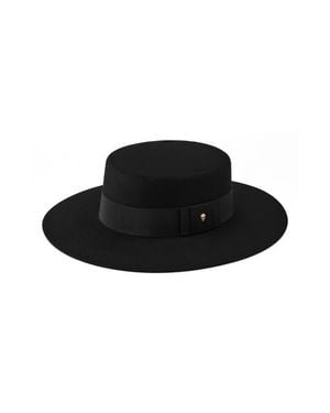 Helen Kaminski Suite Wool Boater Hat - Black