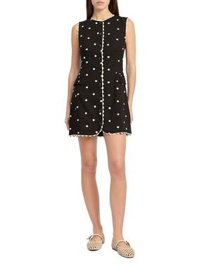 En Saison Heather Embroidered Minidress - Black