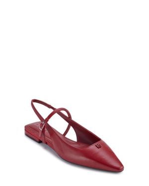 DKNY Cairo Slingback Pointed Toe Mary Jane Flat - Red