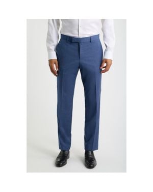 BOSS Genius Pinstripe Wool Pants - Blue