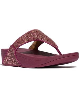 Fitflop Lulu Multi Tonal Glitter Toe Post Sandals - Purple