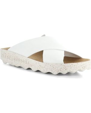 ASPORTUGUESAS Cross Slide Sandal - White