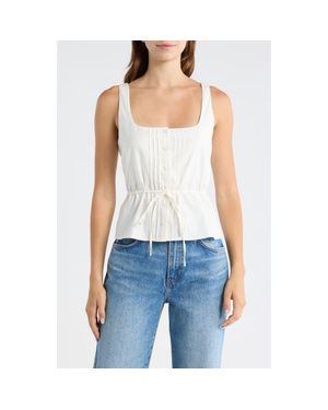 Reformation Elowen Poplin Top - White