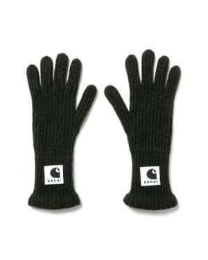 小物 sacai Carhartt WIP Wool Knit Gloves Sacai X Carhartt Wip Wool-Blend Knit Gloves in Black for Men | Lyst