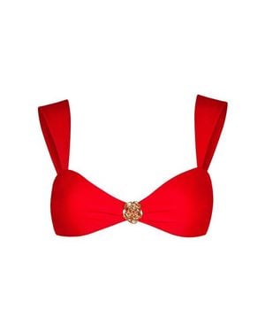 BrunnaCo The Segara High-Cut Recycled Bikini Top - Red