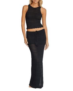 PQ Swim Sheer Cover-Up Top - Black