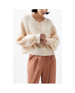 French Connection Fluffy Cardigan - Natural
