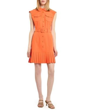 Cinq À Sept Doreen Belted Shirtdress - Orange