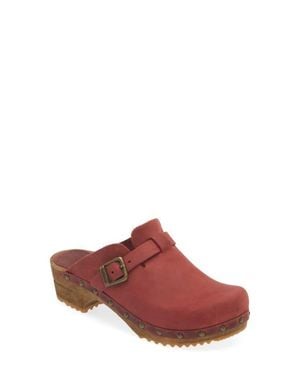 Sanita Kristel Stud Leather Clog - Red