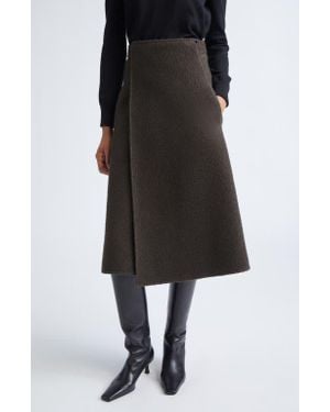 Proenza Schouler Bodhi Bouclé Twill Wrap Skirt - Black