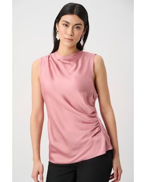 Joseph Ribkoff Recycled Satin Sleeveless Cowl Top - Pink