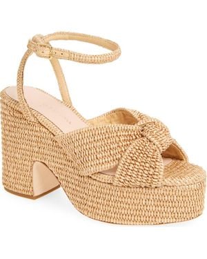 Loeffler Randall Liza Ankle Strap Platform Sandal - Metallic