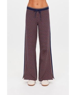 The Upside Lumiere Juniper Geometric Knit Pants - Purple