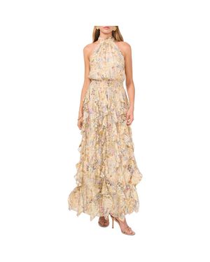 1.STATE Cascading Maxi Dress - Natural