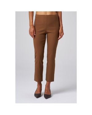 Franne Golde Cropped Stretch Magic Pant - Brown