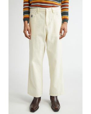 Bode Greenskeeper Knolly Brook Cotton Pants - Natural