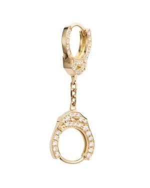 Maria Tash 6.5Mm Short Chain Diamond Handcuff Clickers - Metallic