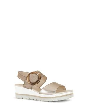 Gabor Strappy Wedge Sandal - White