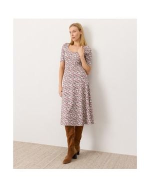 Pact Fit & Flare Signature Scoop Dress Made With Organic Cotton - Pink