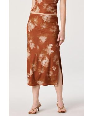Astr Adalee Midi Skirt - Orange