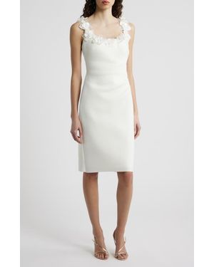 sachin and babi light blue dress Crepe satin halter cocktail dress with flared skirt
