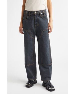 Eckhaus Latta Double Knee Baggy Jeans - Black