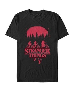 Stranger Things Upside Down Poster Graphic T-Shirt - Black