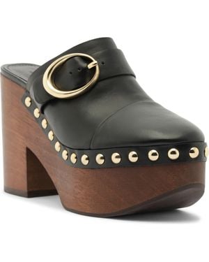 SCHUTZ SHOES Piper Ankle Strap Platform Sandal - Black