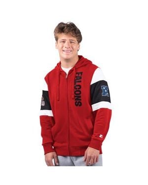 Starter Atlanta Falcons Extreme Vintage Logo Full-Zip Hoodie - Red