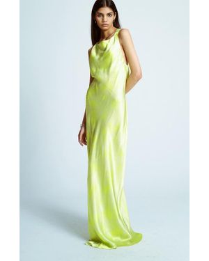 TOPSHOP Cowl Back Satin Dress - White