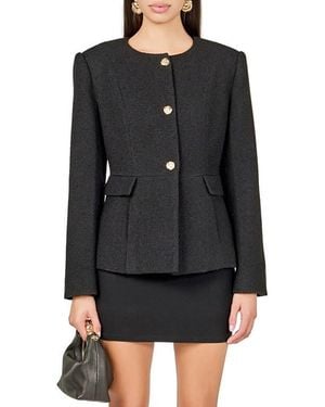 Endless Rose Collarless Blazer - Black