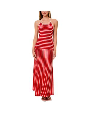 Solid & Striped The Lottie Stripe Sleeveless Knit Maxi Dress - Red