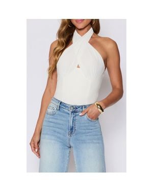 Vici Collection Al Fresco Knit Halter Top - Blue