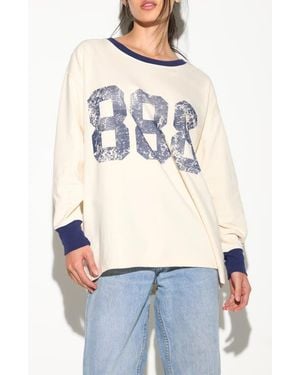 Spiritual Gangster 888 Balance Jett Relaxed Long Sleeve Graphic T-Shirt - Blue
