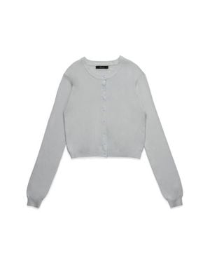 DELUC Clark Crop Cardigan - White
