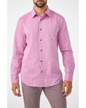 Mr Turk Aaron Long Sleeve Button-Up Shirt - Pink