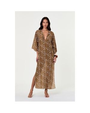 Nicholas Jovana Caftan Maxi Dress - Brown
