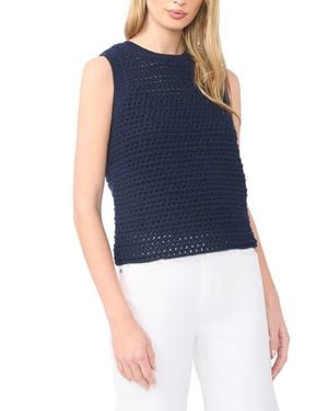 Halogen® Open Stitch Sweater Tank - Blue