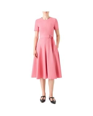 Akris Punto Crewneck Midi Dress - Pink
