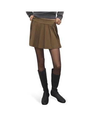 Mango Brittany Pleated Miniskirt - Green