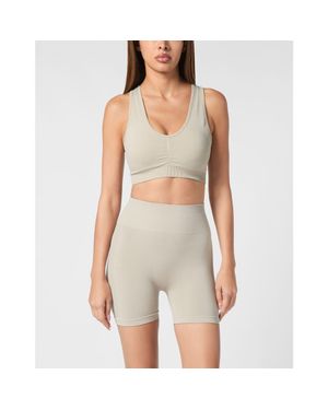 Philipp Plein Seamless Wide Straps Sport Bra Logo - Multicolor
