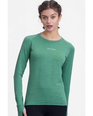 COZY ZERO Tech Merino Classic Fit Long Sleeve Base Layer - Green