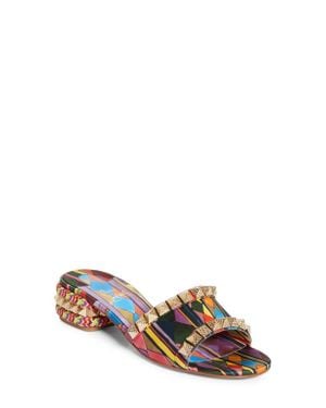 Christian Louboutin Pyramule Slide Sandal - White