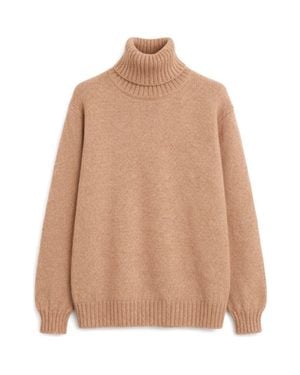 Fortela Shetland Turtleneck Sweater - Natural