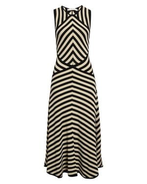 Zimmermann Valiant Deco Stripe Rib Sweater Dress - White